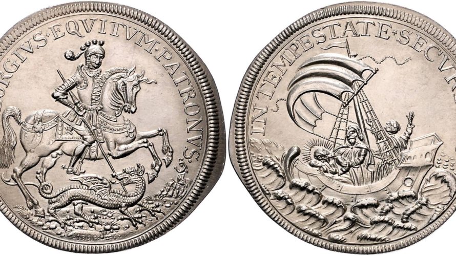 ハンガリー（クレムニツァ） 1896年 セント・ジョージ ターラー銀貨 フランツ・ヨーゼフ【入札期限：2020年6月30日】
